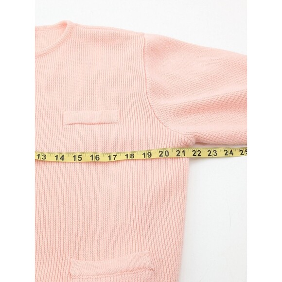 Hasting & Smith Vintage Pink Button Up Ballet Cardigan Sweater Size Med Petite - Picture 6 of 8